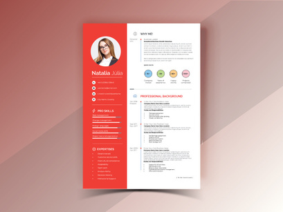 Professional Vibrant Creative Resume Design