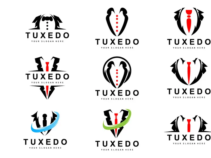 Tuxedo logo, Suit And Tie Vector
