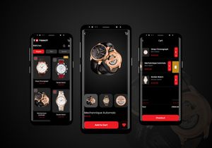 Men's Hand Watches Mobile App UI Kit