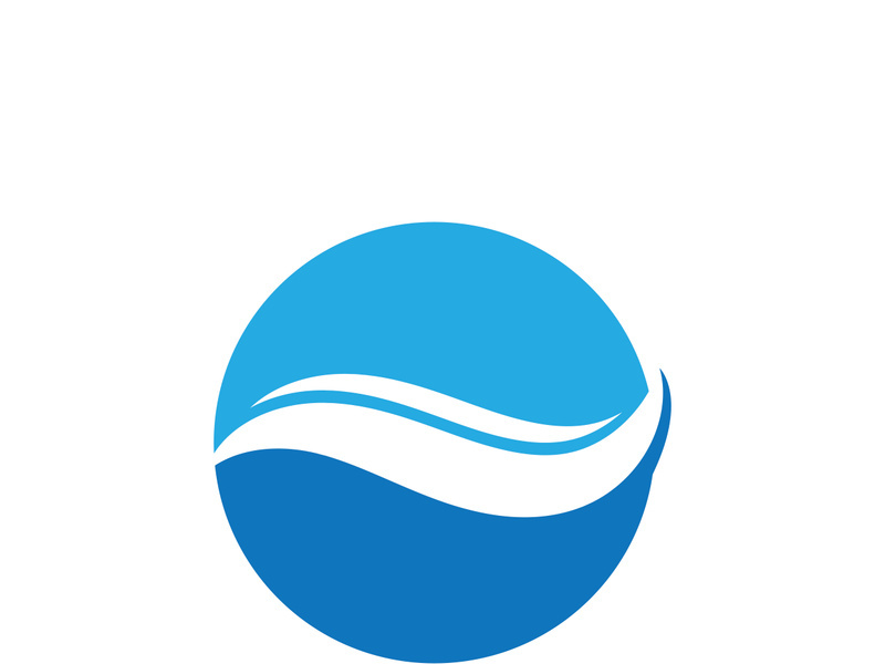 Ocean water wave wave logo design.