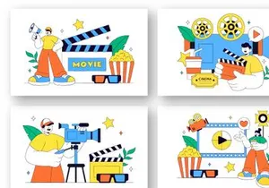 10 Movie Vector Illustration