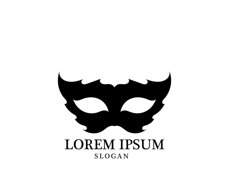 Masquerade Carnival Mask Icon and symbol vector