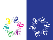 Butterfly logo icon vector design illustration