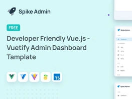 Spike VueJS Free Admin Dashboard Template preview picture