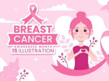 15 Breast Cancer Awareness Month Illustration preview picture