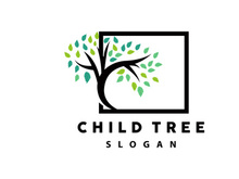 Tree Logo, Life Balance Education Vector