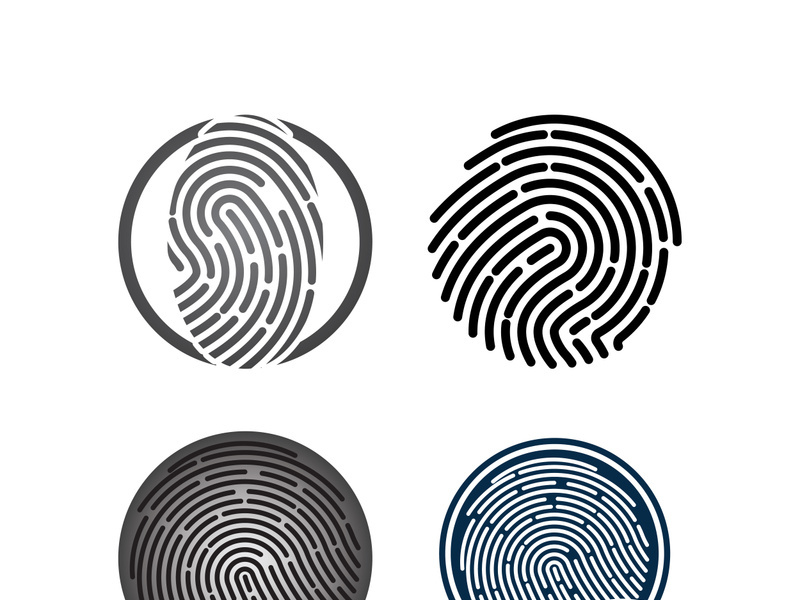 Fingerprint logo vector illustration icon template design