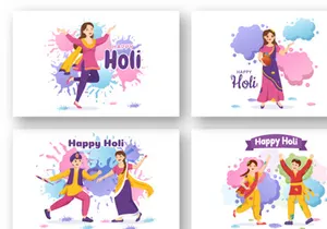 16 Happy Holi Festival Illustration