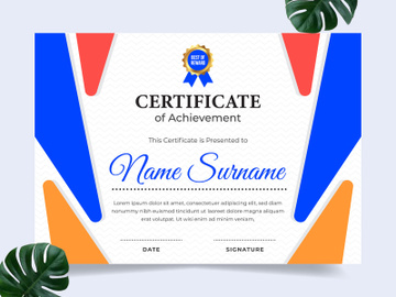 Modern certificate design template preview picture