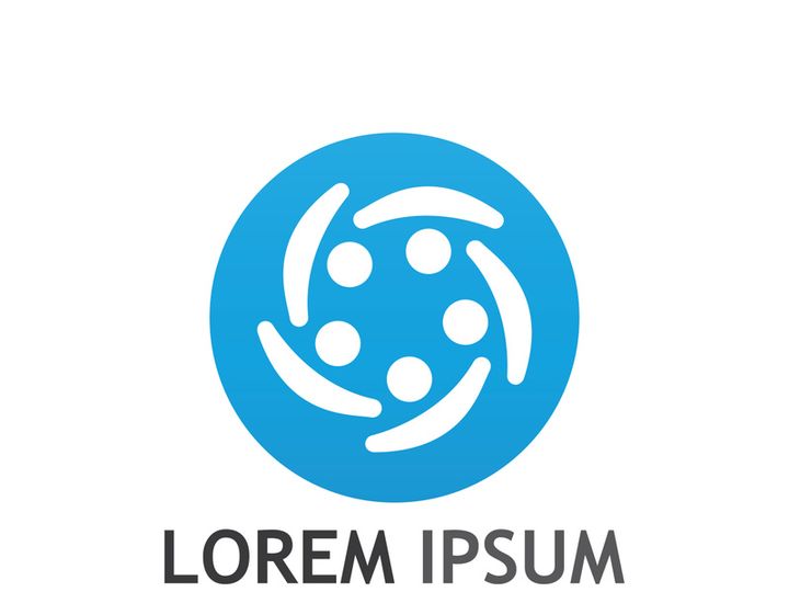 people community logo design with creative idea.