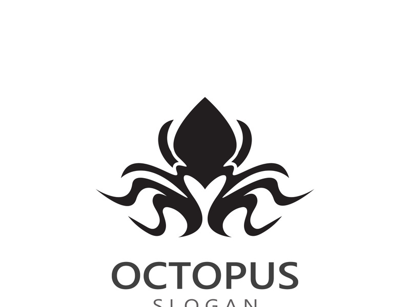 Octopus logo image design icon illustration animal vector