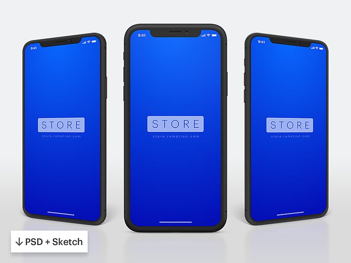 iPhone X Clay Black [PSD+Sketch] 💎