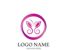 Butterfly logo icon vector design illustration