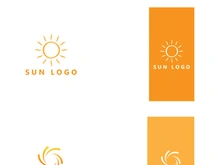 Sun logo design with a modern concept.