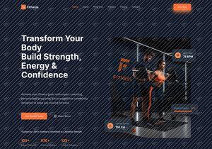 Modern Fitness Landing Page UI/UX Design