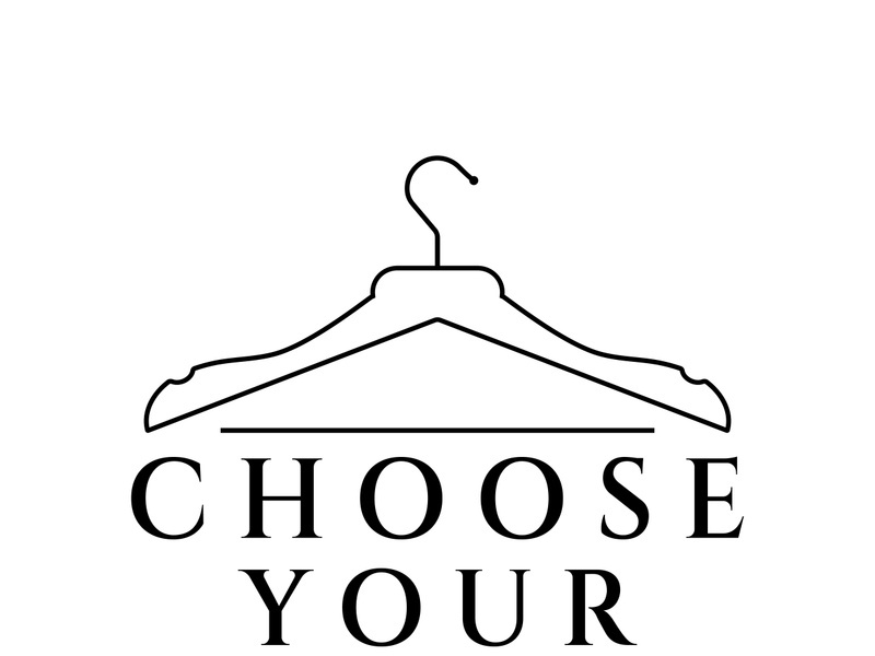 Simple clothes hanger logo details with creative design.for business, boutique, fashion, lifestyle, beauty, wardrobe, wedding dress, clothing store