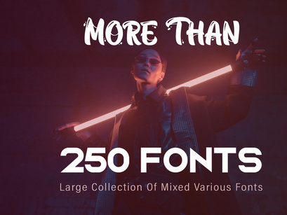 The Biggest Fonts Bundle, Different Type