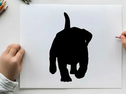 ilustrasi vektor siluet kucing hitam