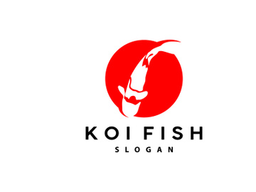 Koi Fish Logo Design, Ornamental Fish Vector preview picture