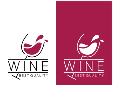 Wine logo with wine glasses and bottles.for night clubs,bars,cafe and wine shops. preview picture