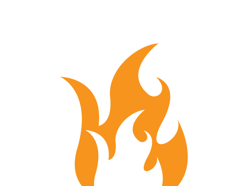 Fire logo design illustration and fire symbol icon vector