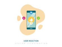 User reaction vector illustration