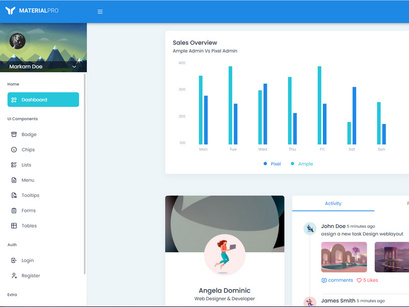 MaterialPro Free Angular Admin Dashboard Template