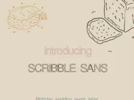 Scribble Sans – Hand Drawn Sketch Font | Rough Display Typeface preview picture