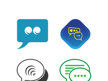 message bubble logo and symbol speech icon illustration