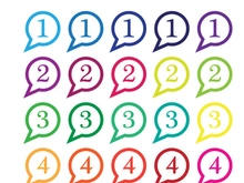 Speech bubble icon Logo template vector illustrations