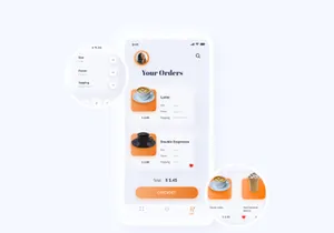 Coffee & Drinks Neumorphic App UI