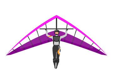 Hang gliding flat vector illustration preview picture