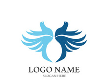 Dove bird logo vector design illustration
