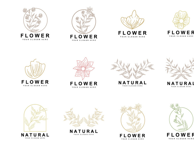 Flower Vector Logo Design Graphic by Artsy Studio · Creative Fabrica