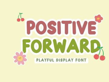 Positive Forward - Playful Display Font preview picture