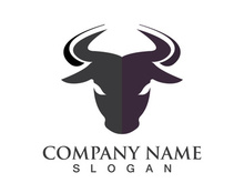 Bull head logo vector icon design illustration