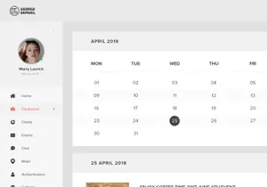 Calendar Dashboard | Daily UI challenge - Day 038/100