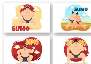10 Sumo Wrestler Illustration