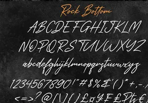 Rock Bottom Handwritten Font