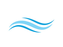 Water wave vector icon illustration