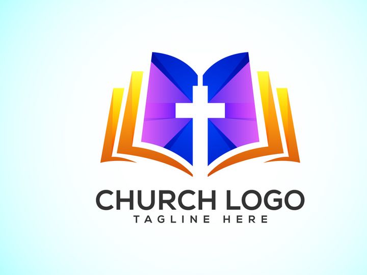 Church logo. Christian sign symbols. The Cross of Jesus