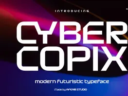 Cyber Copix - Modern Futuristic Sci-Fi Font preview picture