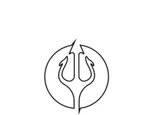 Trident Logo Template vector icon illustration design