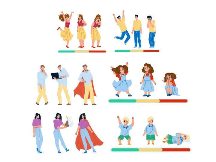 People mood emotions characters
