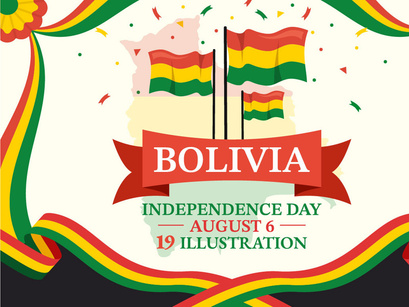 19 Bolivia Independence Day Illustration