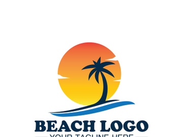 Beach logo design Vector template preview picture