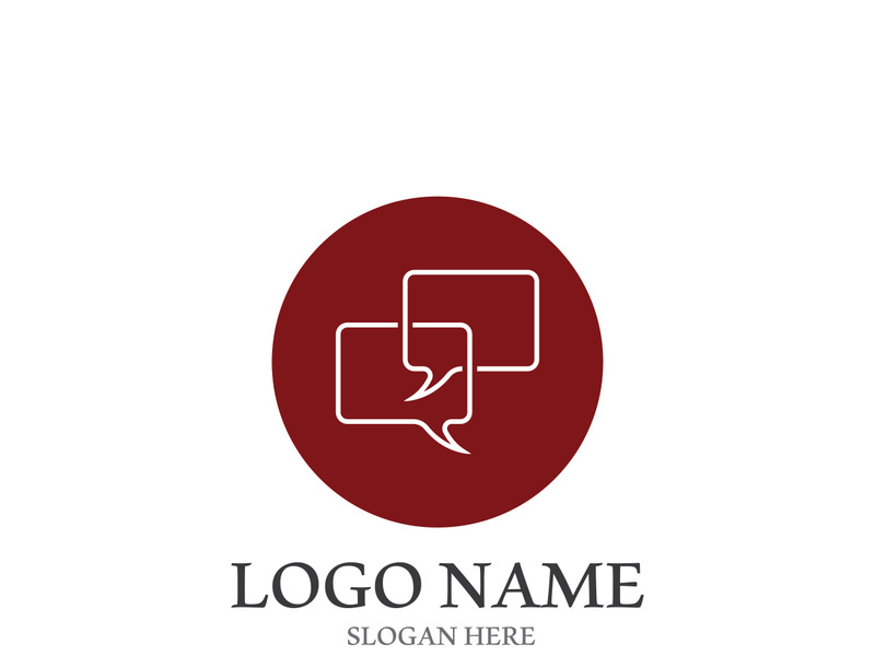 Speech bubble icon logo template vector illustration