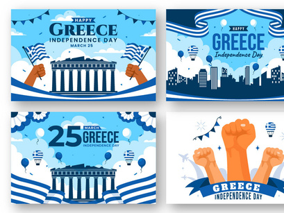 12 Greece Independence Day Illustration