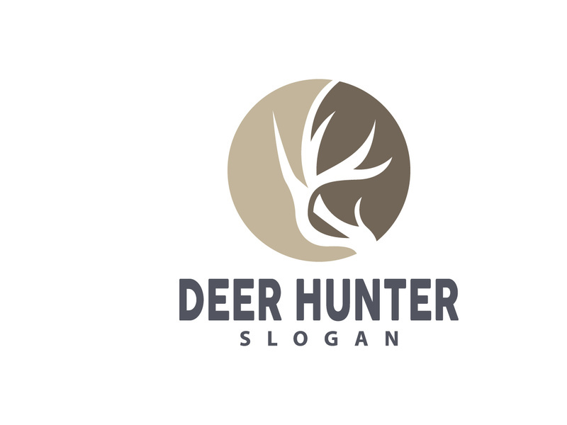 Deer Logo Deer Hunter Vector Forest Animal Design