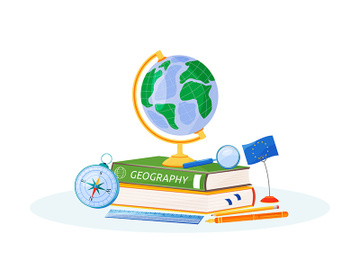 Geography flat concept vector illustration preview picture